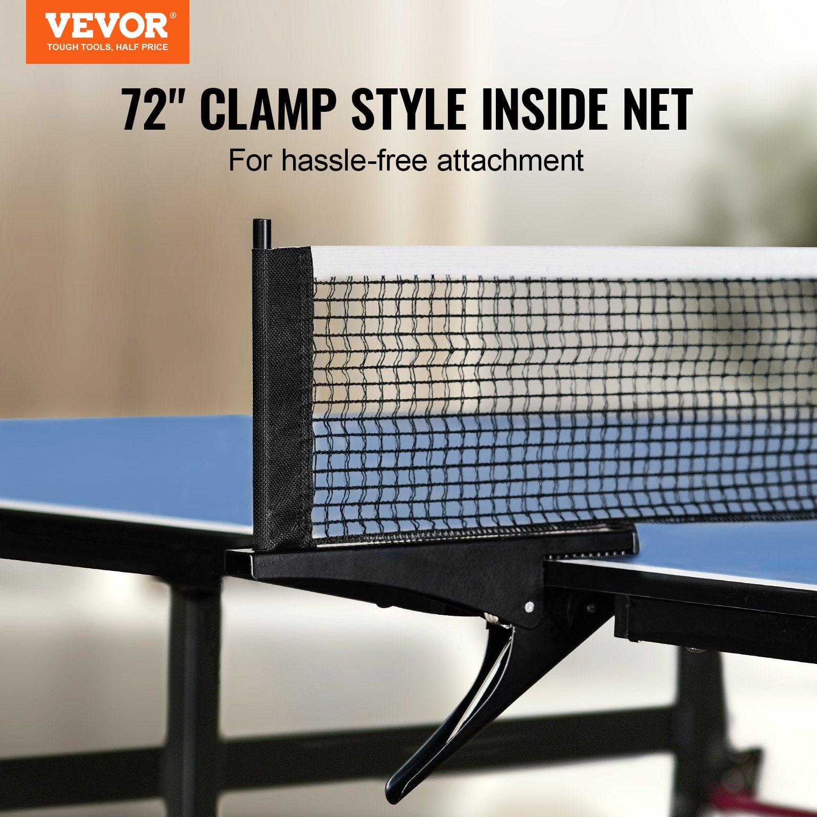 Basketball & Basketball Accessories: VEVOR Ping Pong Table Foldable Table Tennis Game Table Indoor with Clamp Net