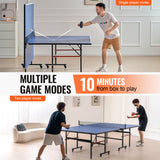 Basketball & Basketball Accessories: VEVOR Ping Pong Table Foldable Table Tennis Game Table Indoor with Clamp Net