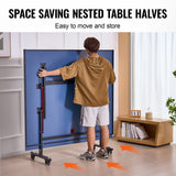Basketball & Basketball Accessories: VEVOR Ping Pong Table Foldable Table Tennis Game Table Indoor with Clamp Net