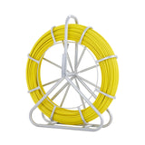 Power & Electrical Supplies: VEVOR Fish Tape Fiberglass, 150 m, 7.9 mm, Duct Rodder Fishtape Wire Puller, Cable Running Rod with Steel Reel Stand, 3 Pulling Heads, Fishing Tools for Walls and Electrical Conduit, Non-Conductive