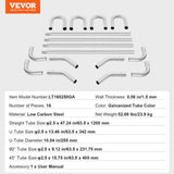 Fuel & Exhaust: VEVOR DIY Universal Exhaust Kit 16 Pieces Exhaust Pipe Kit with Slip-Fit Joint