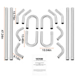 Fuel & Exhaust: VEVOR DIY Universal Exhaust Kit 16 Pieces Exhaust Pipe Kit with Slip-Fit Joint