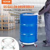 Drums: VEVOR 2PCS 250 L Heavy Duty Drum Dolly, 454 kg Load Capacity, Barrel Dolly Cart Drum Caddy, Non Tipping Hand Truck Capacity Dollies with Steel Frame 4 Swivel Casters Wheel, for Drum Handling