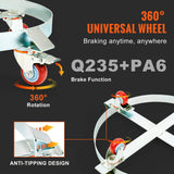 Drums: VEVOR 2PCS 250 L Heavy Duty Drum Dolly, 454 kg Load Capacity, Barrel Dolly Cart Drum Caddy, Non Tipping Hand Truck Capacity Dollies with Steel Frame 4 Swivel Casters Wheel, for Drum Handling