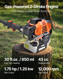Chainsaws: VEVOR Gas Pole Saw, 43CC 2 Stroke Gas Powered Pole Saws with 25.4 cm Cutting Bar, Cordless Tree Trimmer with Rotatable Head, 2.1 to 3.6 m Extendable, Powerful Chainsaw for Tree Trimming Pruning