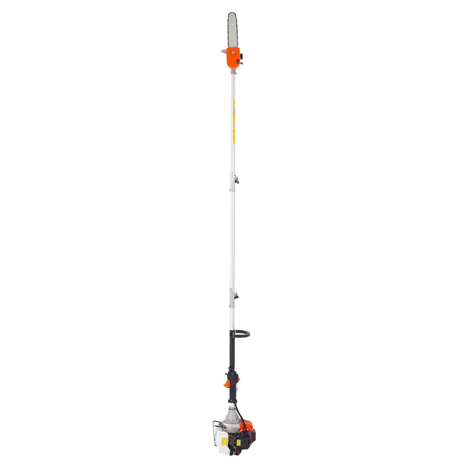 Gas Pole Saw, 43CC 2 Stroke Gas Powered Pole Saws with 25.4 cm Cutting Bar, Cordless Tree Trimmer with Rotatable Head, 2.1 to 3.6 m Extendable, Powerful Chainsaw for Tree Trimming Pruning