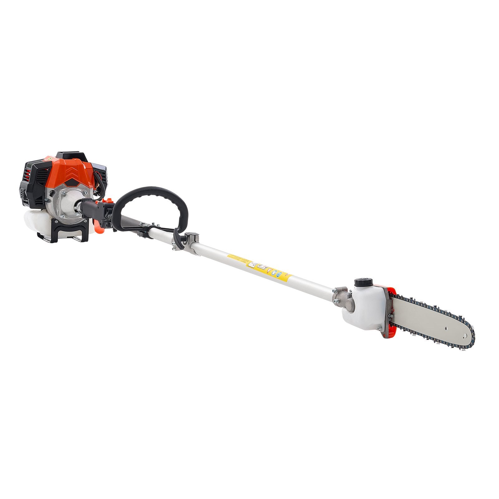 Chainsaws: VEVOR Gas Pole Saw, 33CC 2 Stroke Gas Powered Pole Saws with 20.3 cm Cutting Bar, Cordless Tree Trimmer with 850ml Fuel Tank, 2.08 to 3.58 m  Extendable, Powerful Chainsaw for Tree Trimming Pruning