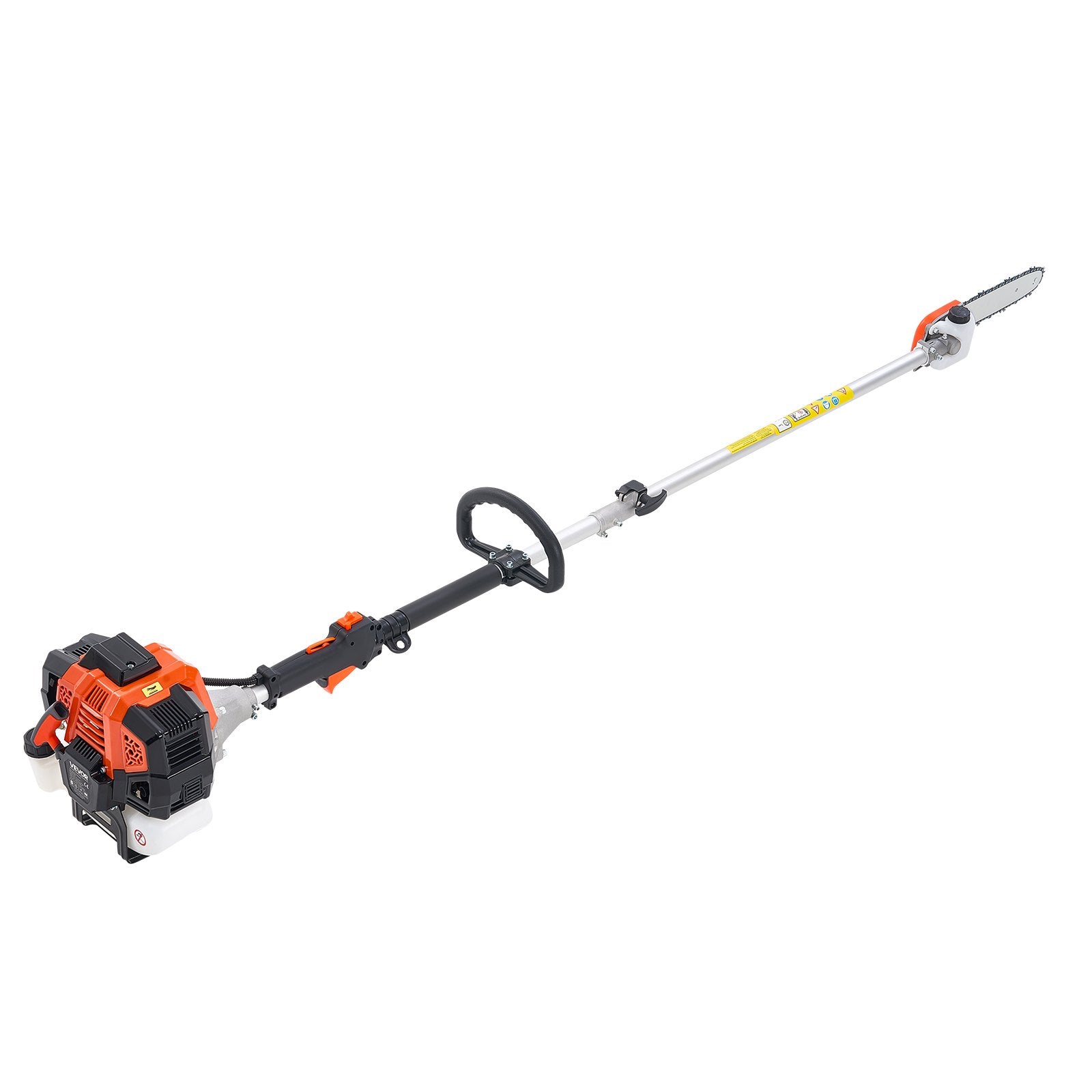 Chainsaws: VEVOR Gas Pole Saw, 33CC 2 Stroke Gas Powered Pole Saws with 20.3 cm Cutting Bar, Cordless Tree Trimmer with 850ml Fuel Tank, 2.08 to 3.58 m  Extendable, Powerful Chainsaw for Tree Trimming Pruning