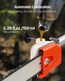 Chainsaws: VEVOR Gas Pole Saw, 25CC 2 Stroke Gas Powered Pole Saws with 30.5 cm Cutting Bar, Cordless Tree Trimmer with 650ml Fuel Tank, 2.12 to 3.62 m Extendable, Powerful Chainsaw for Tree Trimming Pruning