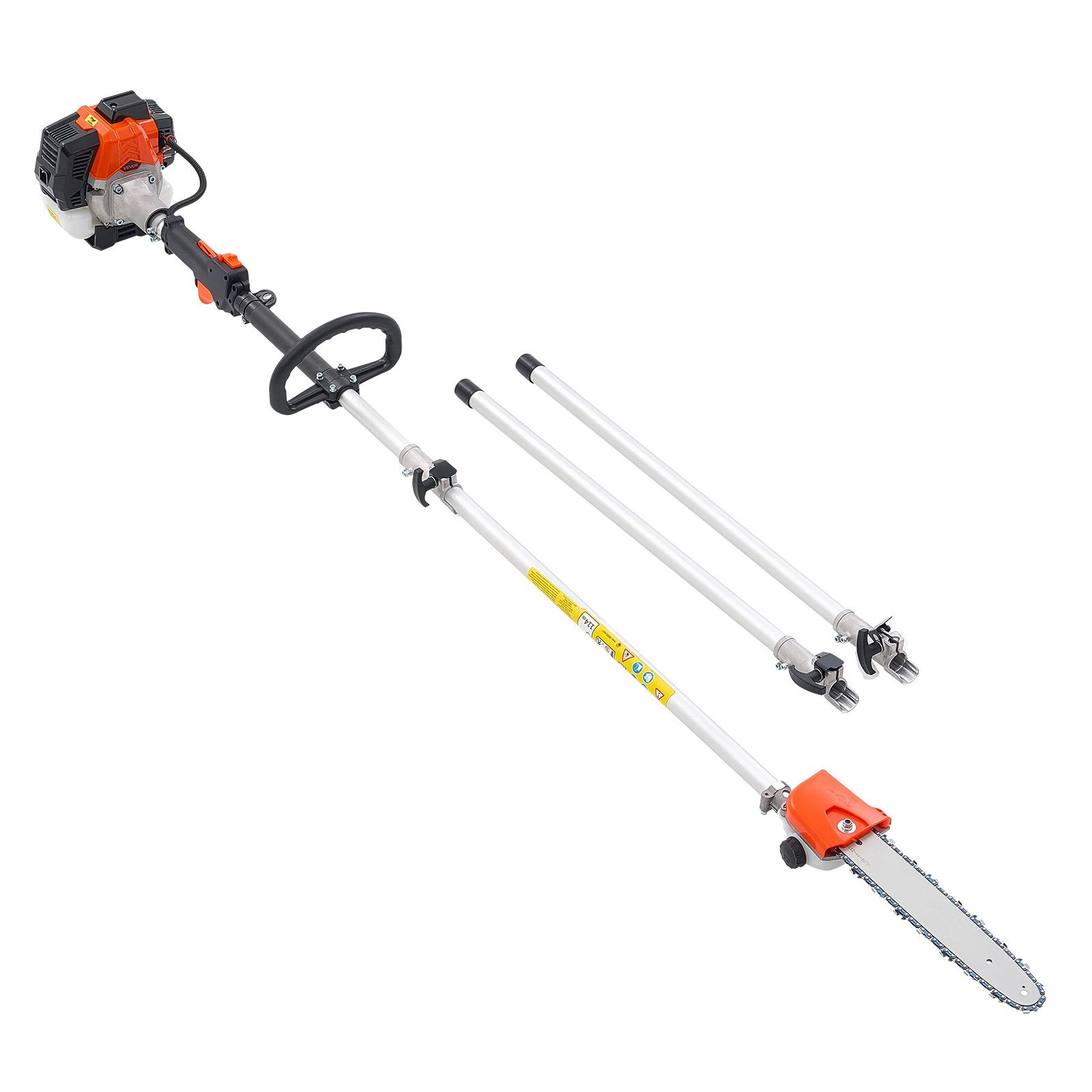 Chainsaws: VEVOR Gas Pole Saw, 25CC 2 Stroke Gas Powered Pole Saws with 30.5 cm Cutting Bar, Cordless Tree Trimmer with 650ml Fuel Tank, 2.12 to 3.62 m Extendable, Powerful Chainsaw for Tree Trimming Pruning