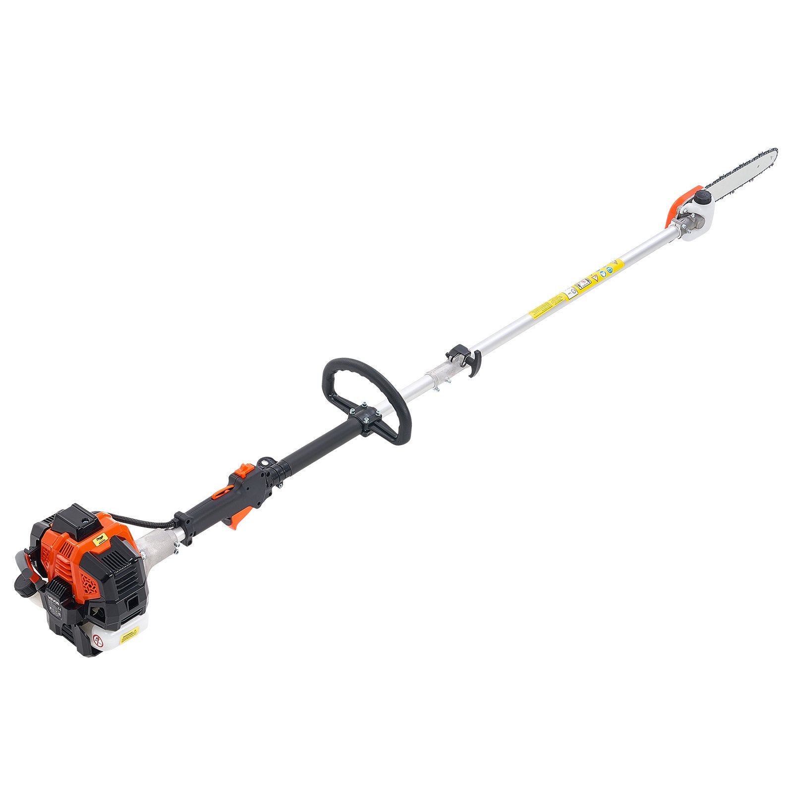 Chainsaws: VEVOR Gas Pole Saw, 25CC 2 Stroke Gas Powered Pole Saws with 30.5 cm Cutting Bar, Cordless Tree Trimmer with 650ml Fuel Tank, 2.12 to 3.62 m Extendable, Powerful Chainsaw for Tree Trimming Pruning