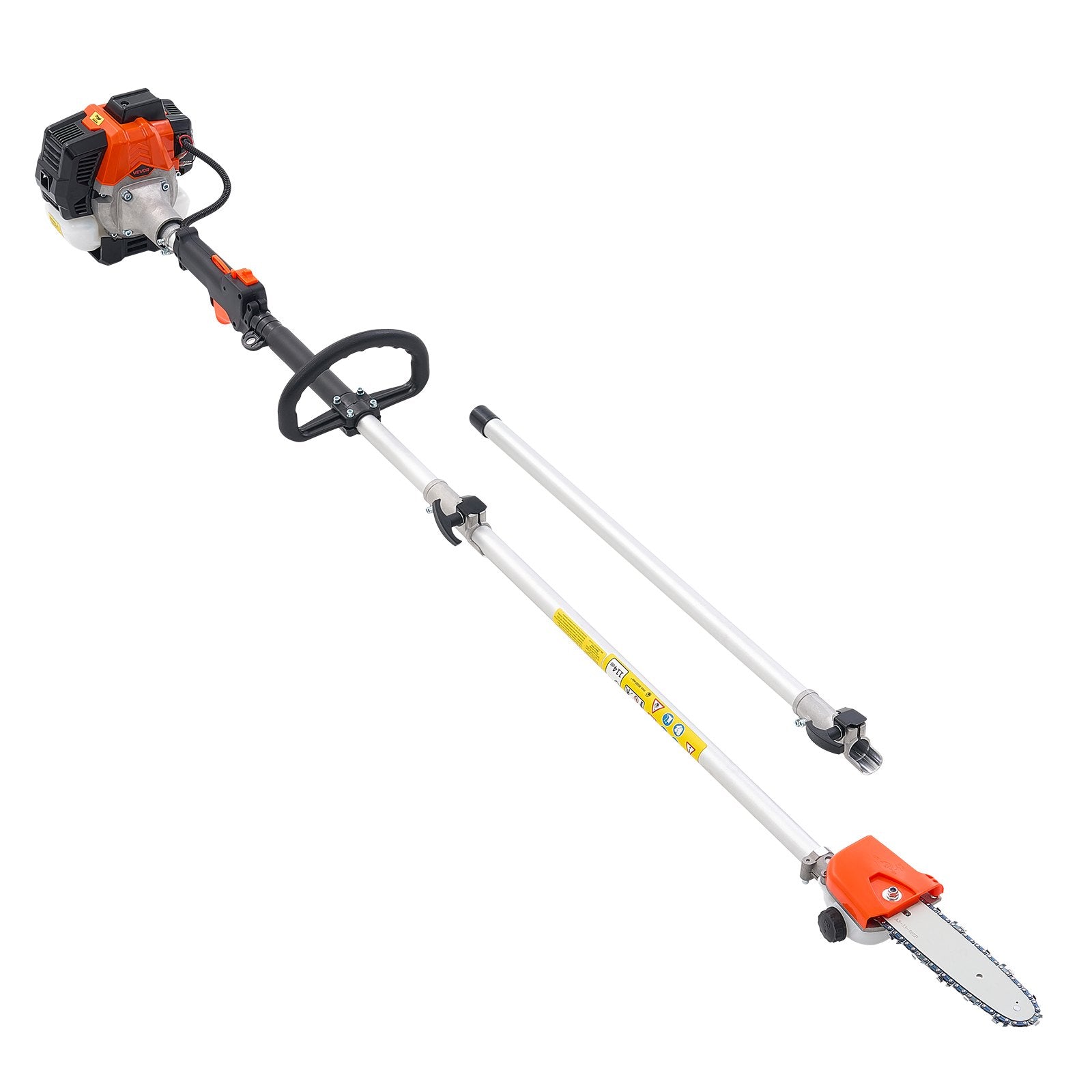 Chainsaws: VEVOR Gas Pole Saw, 25CC 2 Stroke Gas Powered Pole Saws with 20.3 cm Cutting Bar, Cordless Tree Trimmer with 650ml Fuel Tank, 2 to 2.74 m Extendable, Powerful Chainsaw for Tree Trimming Pruning