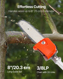 Chainsaws: VEVOR Gas Pole Saw, 33CC 2 Stroke Gas Powered Pole Saws with 20.3 cm Cutting Bar, Cordless Tree Trimmer with 850ml Fuel Tank, 2 to 3.5 m  Extendable, Powerful Chainsaw for Tree Trimming Pruning