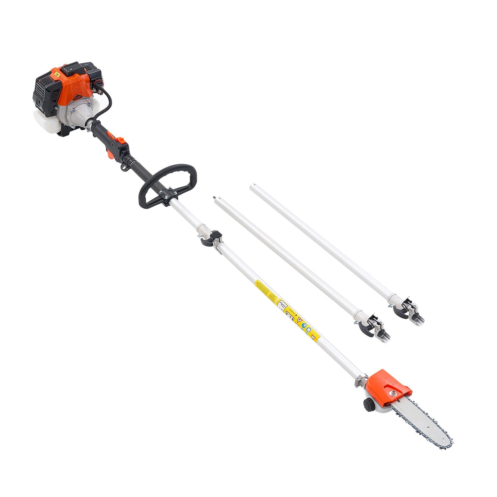 Chainsaws: VEVOR Gas Pole Saw, 33CC 2 Stroke Gas Powered Pole Saws with 20.3 cm Cutting Bar, Cordless Tree Trimmer with 850ml Fuel Tank, 2 to 3.5 m  Extendable, Powerful Chainsaw for Tree Trimming Pruning