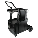Utility Trolleys: VEVOR Welding Cart, 2-Tier Heavy Duty Welder Cart with Anti-Theft Lockable Cabinet, 265LBS Weight Capacity, 360° Swivel Wheels, Tank Storage Safety Chains, Welding Cabinet for TIG, ARC, Plasma Cutter