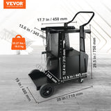 Utility Trolleys: VEVOR Welding Cart, 2-Tier Heavy Duty Welder Cart with Anti-Theft Lockable Cabinet, 265LBS Weight Capacity, 360° Swivel Wheels, Tank Storage Safety Chains, Welding Cabinet for TIG, ARC, Plasma Cutter