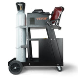 Utility Trolleys: VEVOR Welding Cart, 2-Tier 4 Drawers Welder Cart with 265 LBS Weight Capacity, Swivel Wheels, Tank Storage Safety Chains, Heavy Duty Rolling MIG Welder Cart for Mig Welder and Plasma Cutter