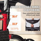 Portable Air Conditioners: VEVOR 2 in 1 Rollator Walker & Transport Chair for Seniors, Folding Rolling Walker Wheelchair Combo & Footrests, Lightweight Aluminum Mobility Walker with Adjustable Handle, All Terrain Wheels, 136KG