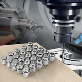 Saw Accessories: VEVOR 25 pcs ER32 Collet Set, 1/16''-13/16'', ER32 Spring Collet Chuck Set, 0.0006"/15 μm TIR Lathe Chuck Tool with 25 Labeled Storage Boxes, for CNC Engraving Machine Milling Lathe Tool Drill Press