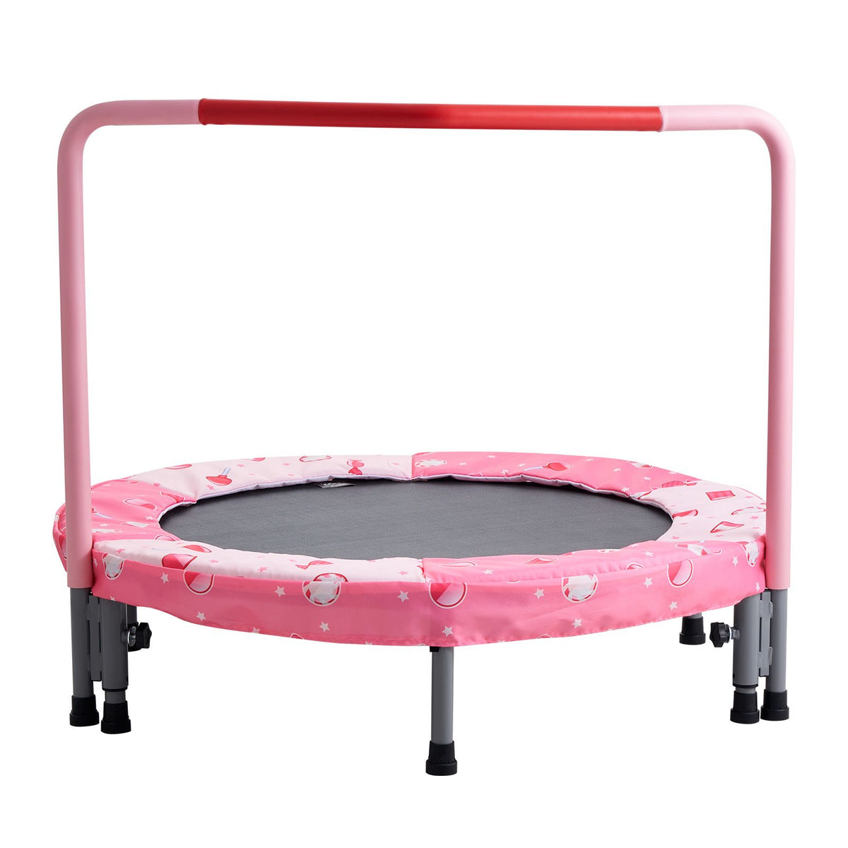 36" Kids Trampoline, 3FT Indoor Outdoor Trampoline, Foldable Mini Trampoline with Handle, Rebounder Trampoline for Toddlers, Birthday Gift for 3+ Years Children, Boys Girls for Fun, Red