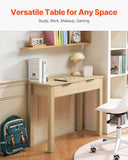VEVOR Small Desk with Drawer Kids Desk for Bedroom Simple Study Table Light Wood