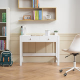 VEVOR Small Desk with Drawers Kids Desk for Bedroom Simple Study Table White