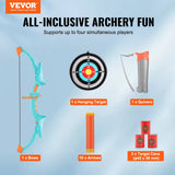 Outdoor Play Equipment: VEVOR Kids Bow and Arrow Set LED Light Up Outdoor Archery Kit Children 10 Arrows