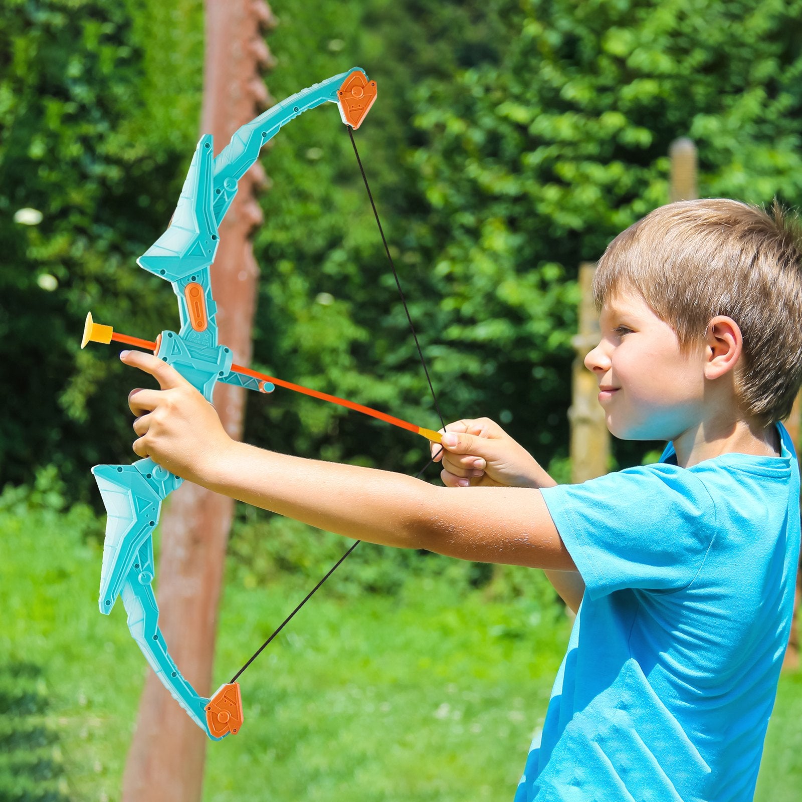 Outdoor Play Equipment: VEVOR Kids Bow and Arrow Set LED Light Up Outdoor Archery Kit Children 10 Arrows