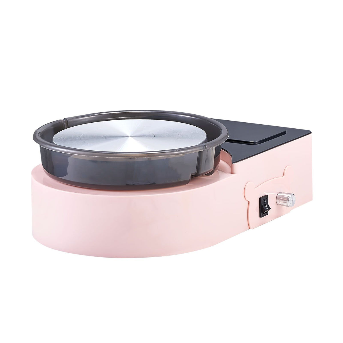 Mini Pottery Wheel, 158 mm Turntable, Forward and Reverse Rotation, Adjustable Speed, Electric Clay Wheel for Kids and Adults, with Clay Shaping Tools, for Home DIY, Pottery Classes, Pink