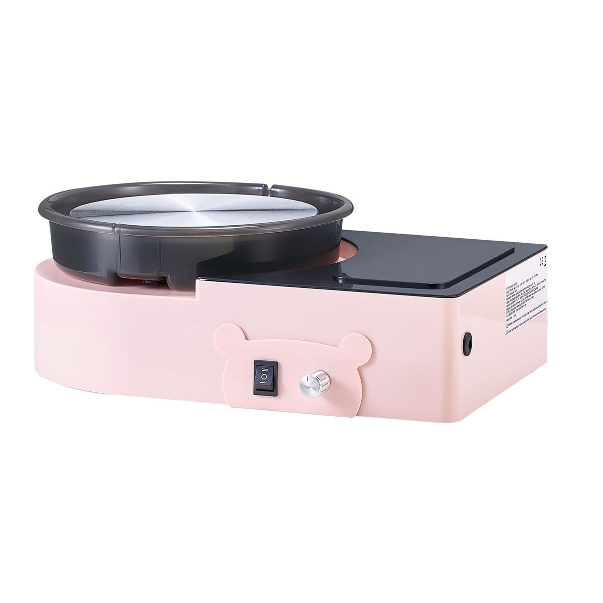 Mini Pottery Wheel, 158 mm Turntable, Forward and Reverse Rotation, Adjustable Speed, Electric Clay Wheel for Kids and Adults, with Clay Shaping Tools, for Home DIY, Pottery Classes, Pink