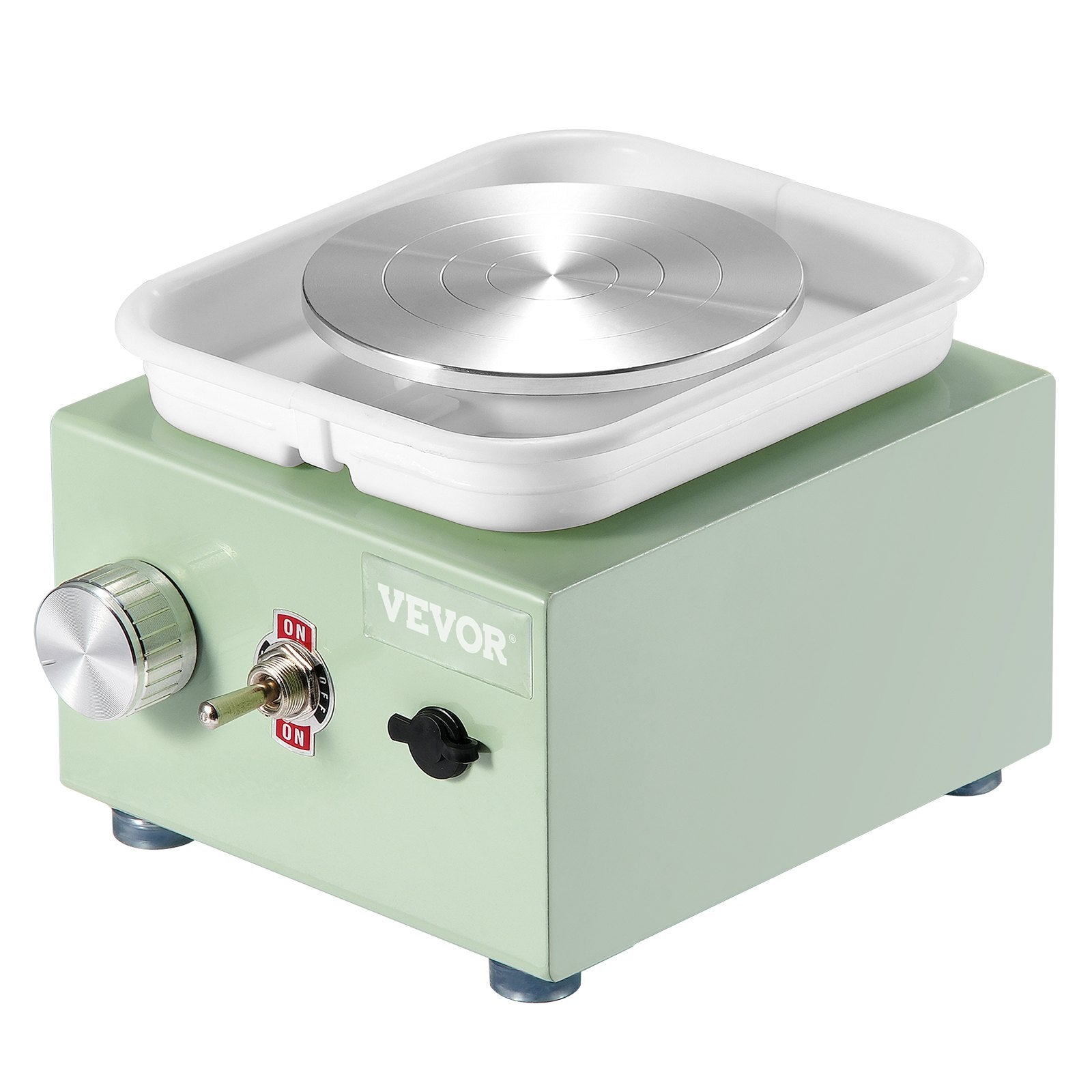 Drums: VEVOR Mini Pottery Wheel, 0-320RPM Adjustable Speed Detachable Basin Forming Machine, 2.56in/3.94in 2 Turntables Electric Ceramic Wheel Machine, 18pcs Accessories, for Art Craft Work Home DIY, Green