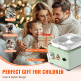 Drums: VEVOR Mini Pottery Wheel, 0-320RPM Adjustable Speed Detachable Basin Forming Machine, 2.56in/3.94in 2 Turntables Electric Ceramic Wheel Machine, 18pcs Accessories, for Art Craft Work Home DIY, Green