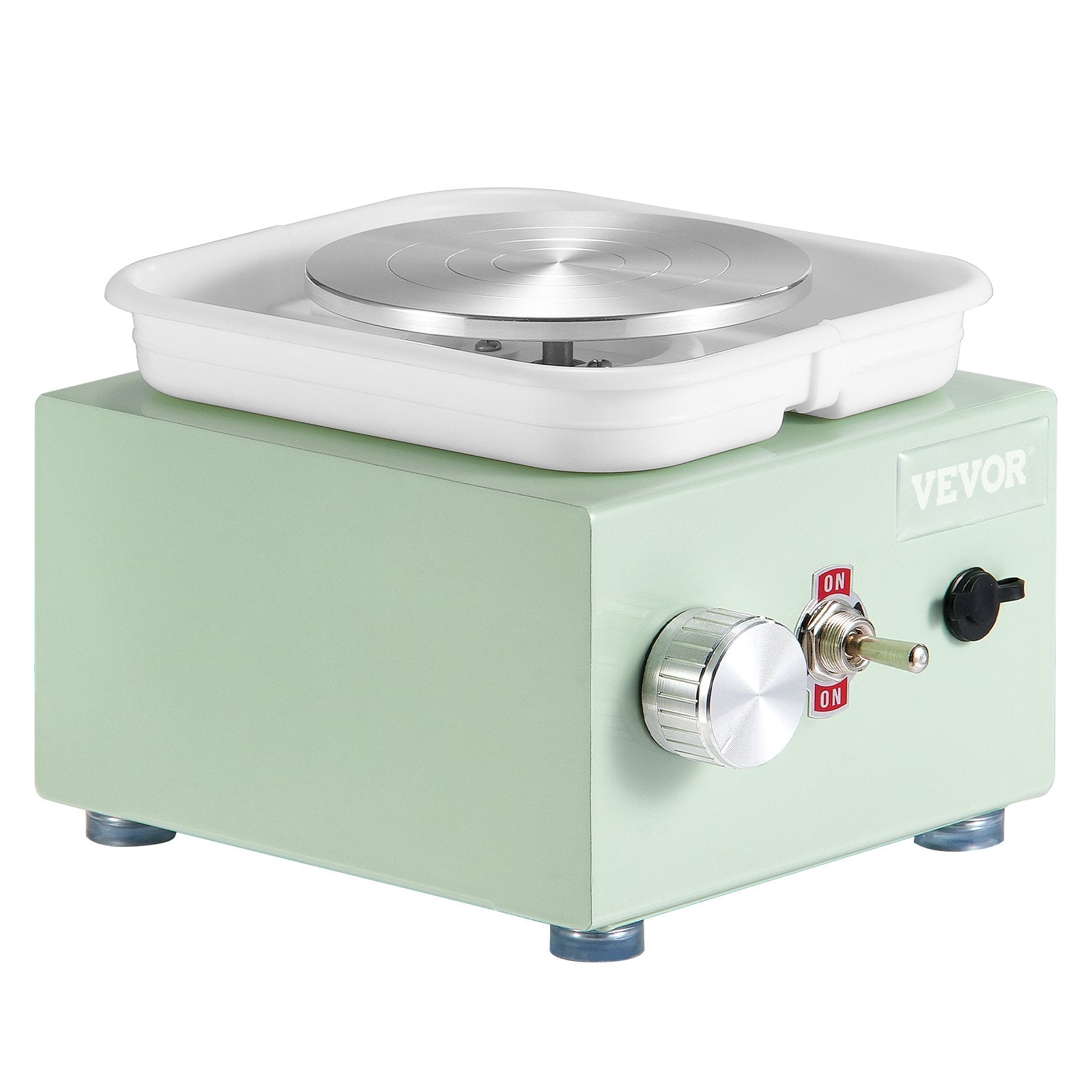 Drums: VEVOR Mini Pottery Wheel, 0-320RPM Adjustable Speed Detachable Basin Forming Machine, 2.56in/3.94in 2 Turntables Electric Ceramic Wheel Machine, 18pcs Accessories, for Art Craft Work Home DIY, Green