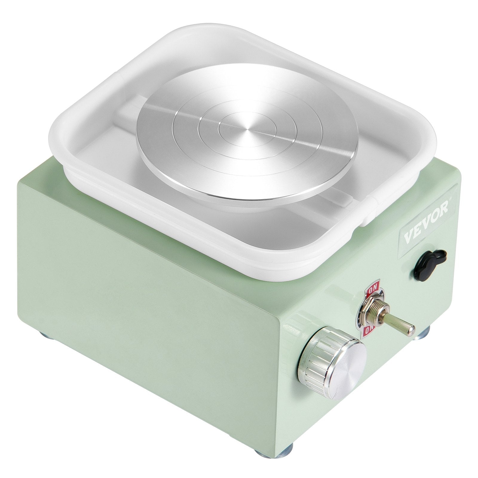 Drums: VEVOR Mini Pottery Wheel, 0-320RPM Adjustable Speed Detachable Basin Forming Machine, 2.56in/3.94in 2 Turntables Electric Ceramic Wheel Machine, 18pcs Accessories, for Art Craft Work Home DIY, Green