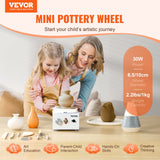 Automotive Decor: VEVOR Mini Pottery Wheel Electric Ceramic Wheel Machine 0-320RPM Speed White