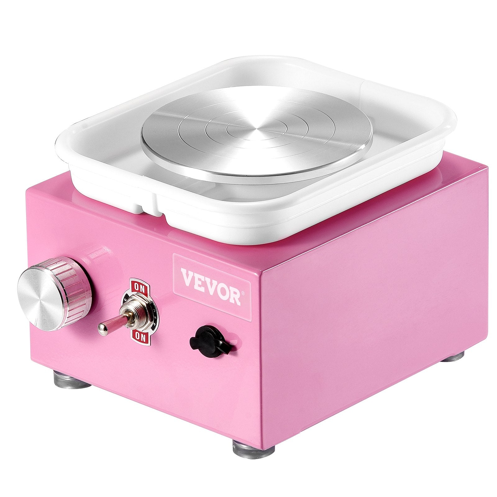 Garden Ornaments: VEVOR Mini Pottery Wheel Electric Ceramic Wheel Machine 0-320RPM Speed Pink