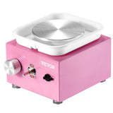 Garden Ornaments: VEVOR Mini Pottery Wheel Electric Ceramic Wheel Machine 0-320RPM Speed Pink