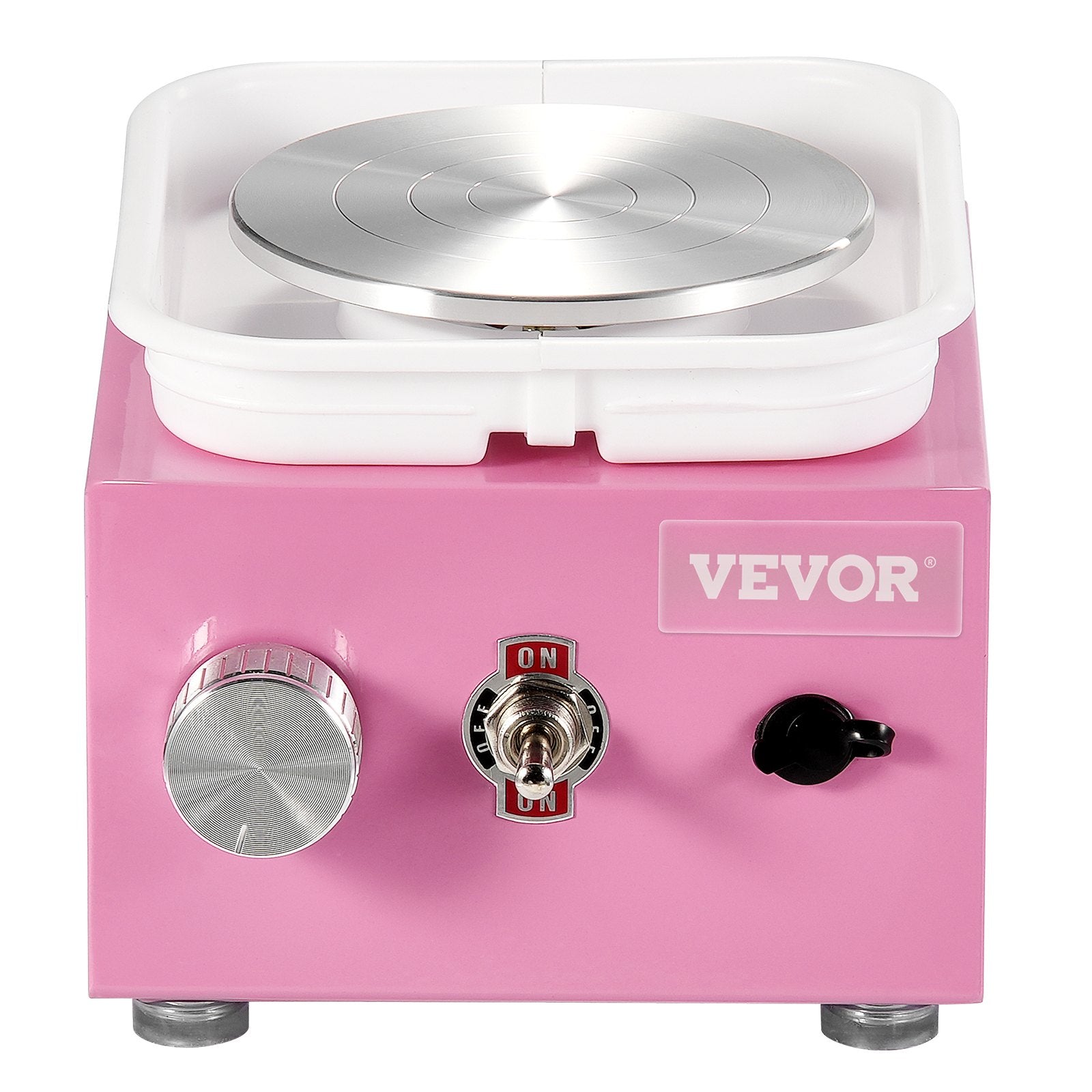 Garden Ornaments: VEVOR Mini Pottery Wheel Electric Ceramic Wheel Machine 0-320RPM Speed Pink