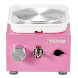 Garden Ornaments: VEVOR Mini Pottery Wheel Electric Ceramic Wheel Machine 0-320RPM Speed Pink
