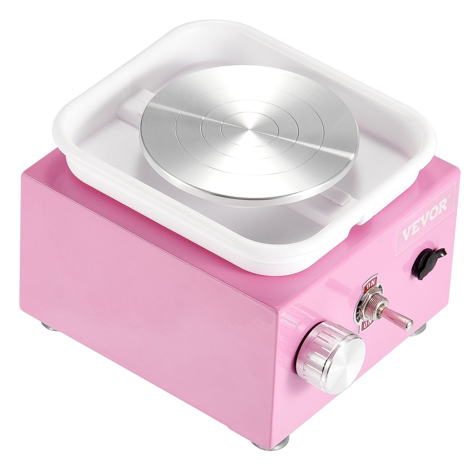 Garden Ornaments: VEVOR Mini Pottery Wheel Electric Ceramic Wheel Machine 0-320RPM Speed Pink