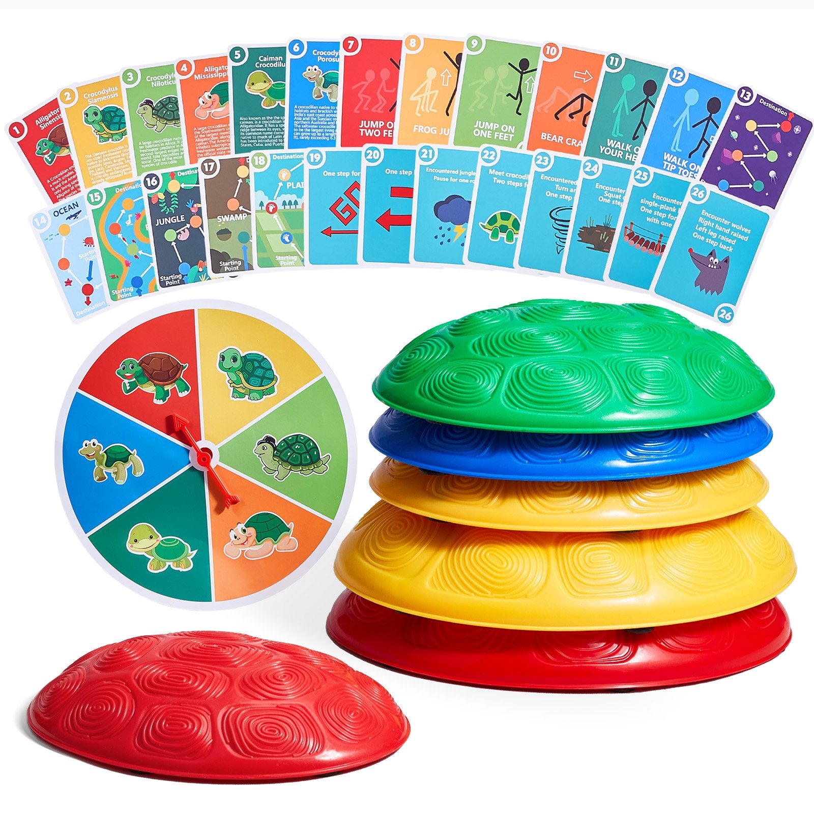 Outdoor Play Equipment: VEVOR Kids Balance Stepping Stones Sensory Obstacle Course 6 PCS Outdoor Indoor