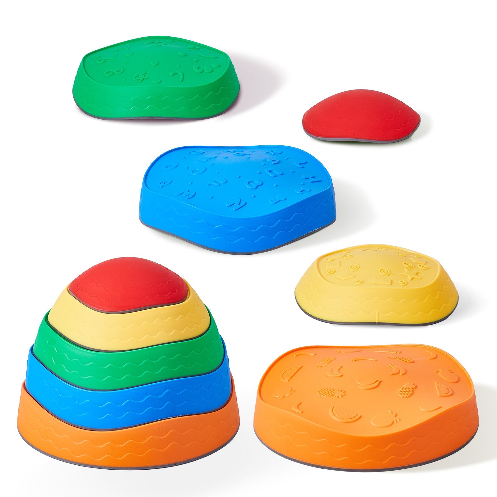 Outdoor Play Equipment: VEVOR Kids Balance Stepping Stones Sensory Obstacle Course 5 PCS Outdoor Indoor