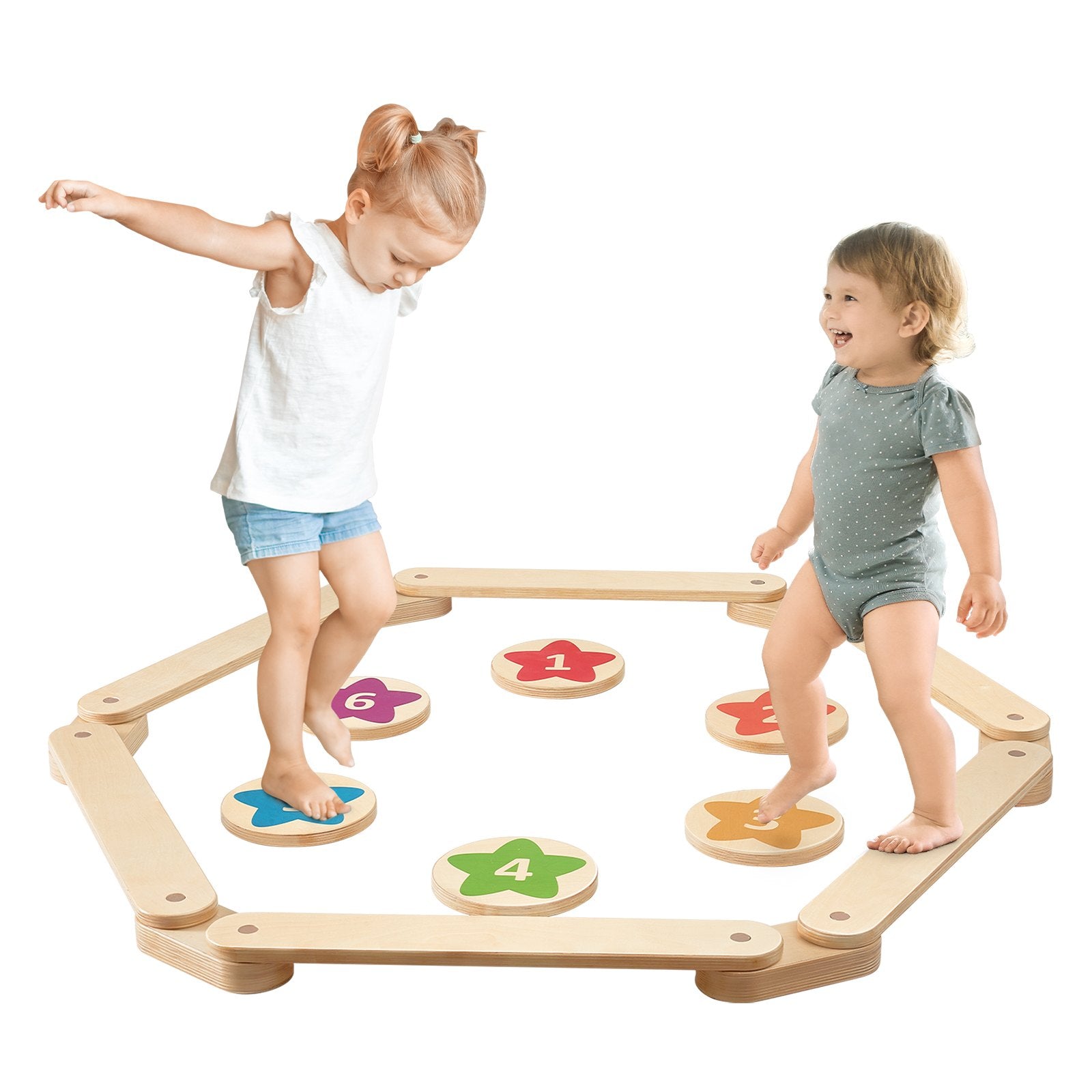 Gymnastics: VEVOR Kids Balance Beam Stepping Stones Gymnastics Children Balance Board 6 PCS