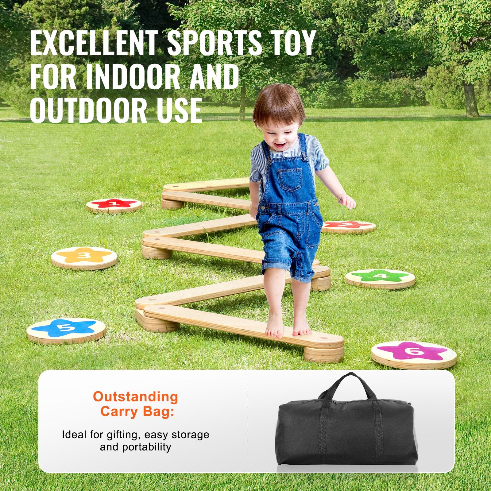 Gymnastics: VEVOR Kids Balance Beam Stepping Stones Gymnastics Children Balance Board 6 PCS