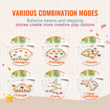 Gymnastics: VEVOR Kids Balance Beam Stepping Stones Gym Obstacle Children Balance Board 6PCS