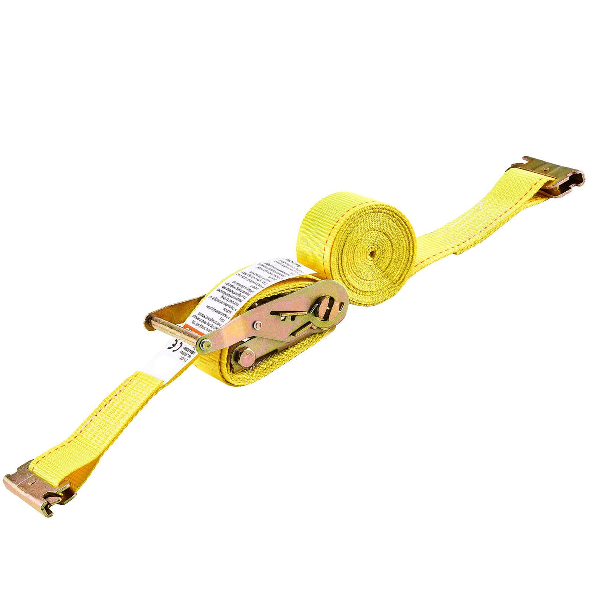 Ratchet Straps, 50.8 mm x 4.6 m, 30 Pack E-Track Tie Down Straps, 1995 kg Break Strength & 662 kg Rated Load, Tie Down Ratcheting for Moving, Trailers, Motorcycles, Kayaks, Car Roof, Yellow