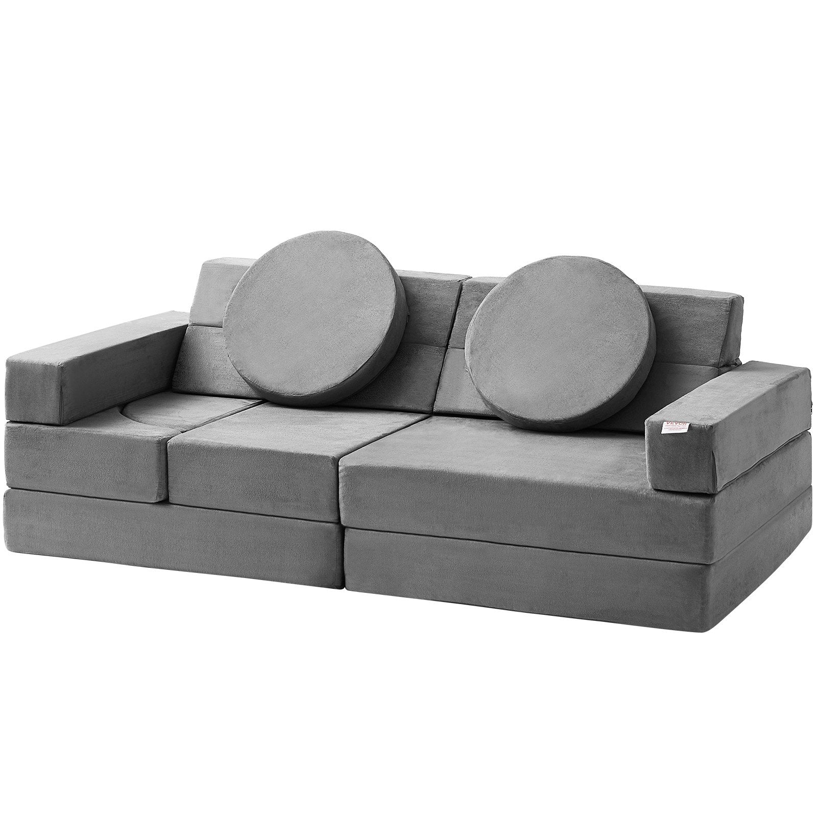Pretend Play: VEVOR Play Couch, 15pcs Modular Kids Nugget Couch, Toddler Foam Sofa Couch with High-density 25D Sponge for Playing, Creativing, Sleeping, Imaginative Kids Furniture for Bedroom and Playroom