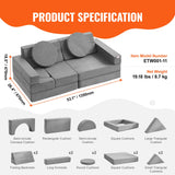 Pretend Play: VEVOR Play Couch, 15pcs Modular Kids Nugget Couch, Toddler Foam Sofa Couch with High-density 25D Sponge for Playing, Creativing, Sleeping, Imaginative Kids Furniture for Bedroom and Playroom