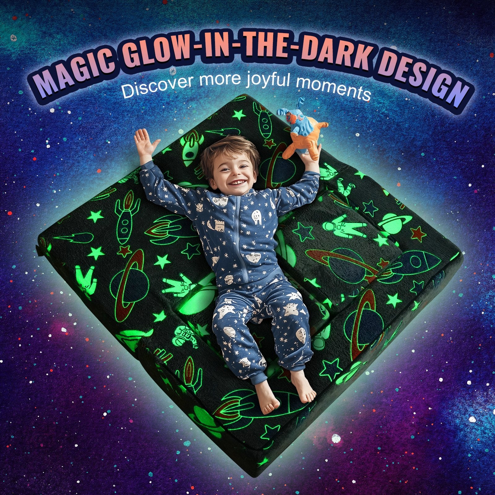 Pretend Play: VEVOR Modular Kids Play Couch 4Pcs DIY Glow in the Dark Toddler Chair Grey