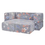Pretend Play: VEVOR Modular Kids Play Couch 4Pcs DIY Glow in the Dark Toddler Chair Grey